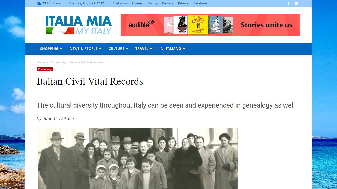 Italian Civil Vital Records - Italia Mia